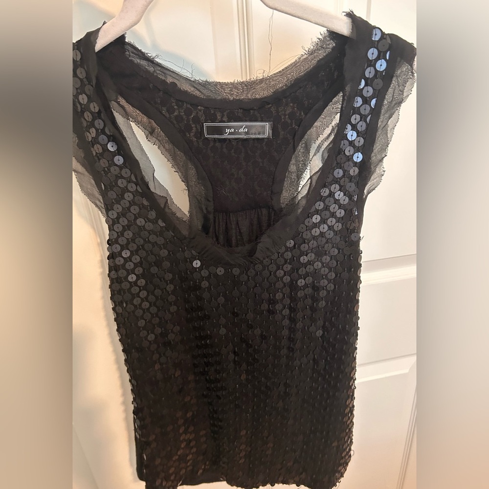 Black Sequin Women's top